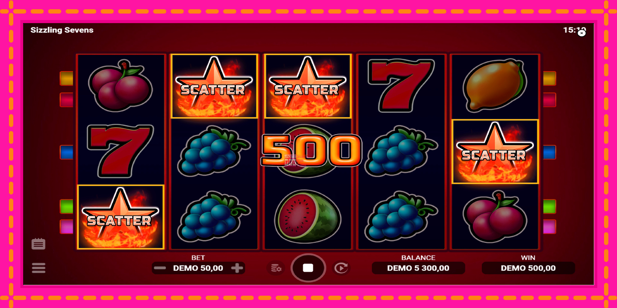 Slot machine Sizzling Sevens gratuitamente, immagine 4