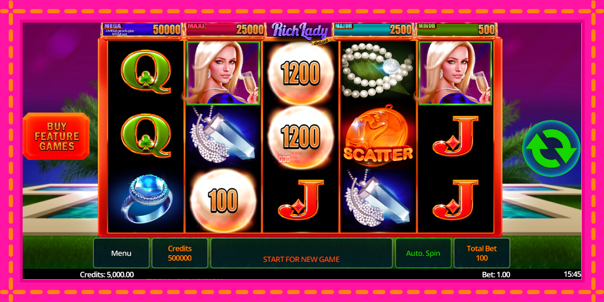 Slot machine Rich Lady Deluxe gratuitamente, immagine 2