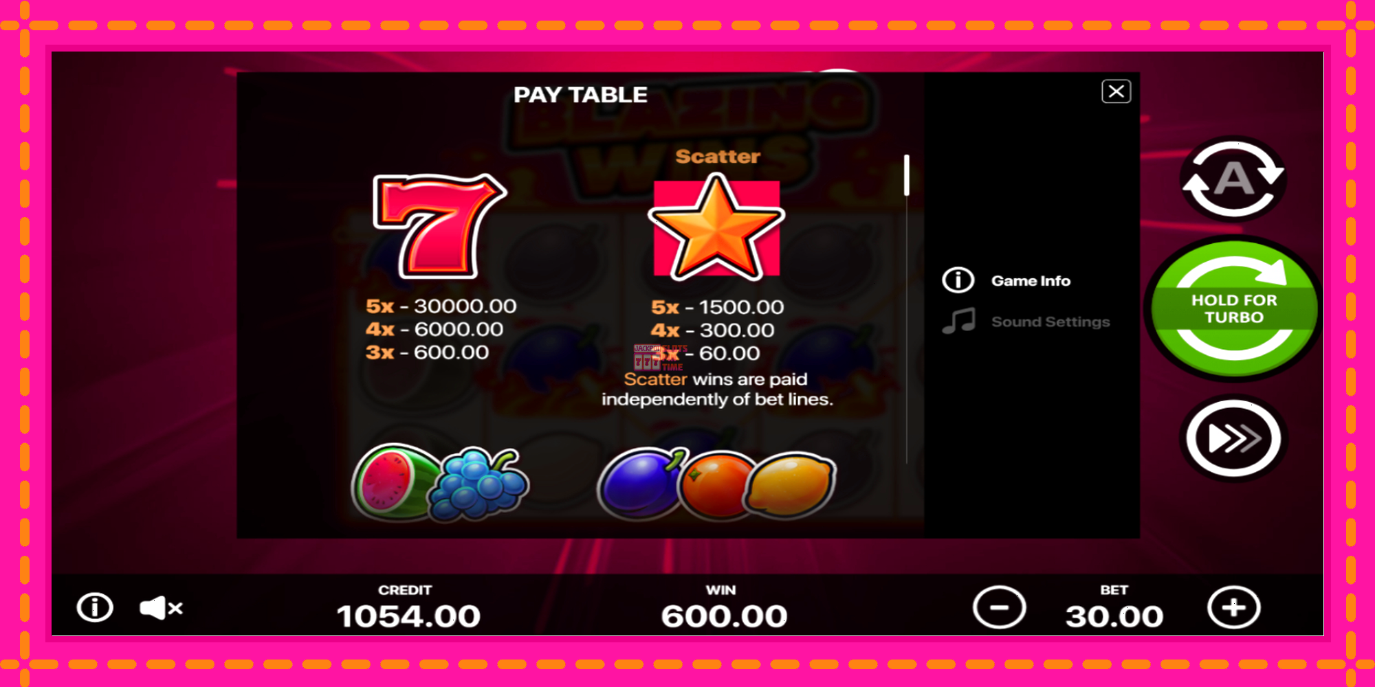 Slot machine Blazing Wins gratuitamente, immagine 5