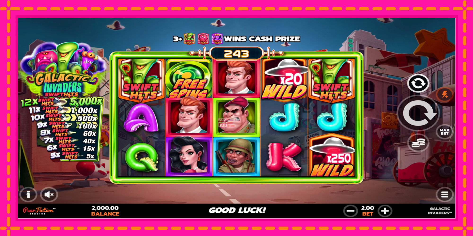 Slot machine Galactic Invaders gratuitamente, immagine 2