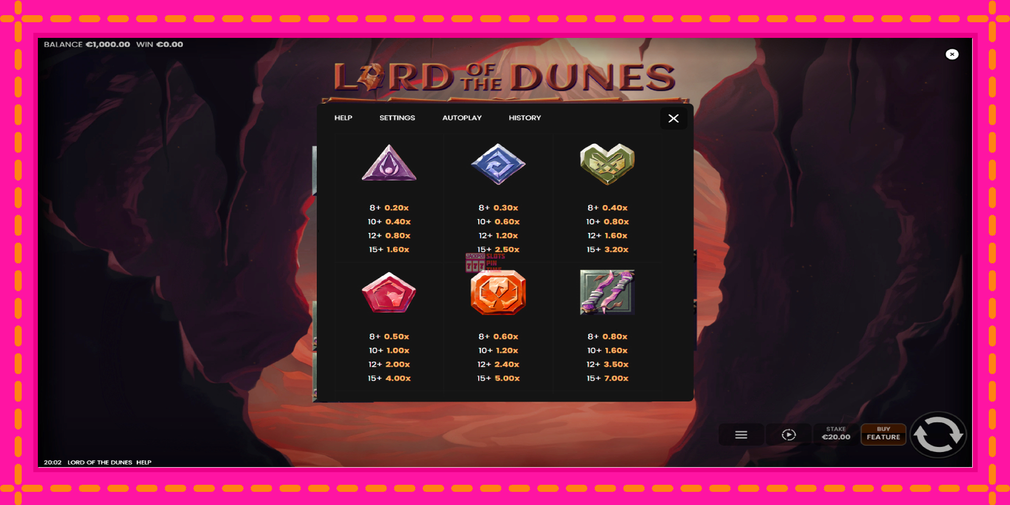 Slot machine Lord of the Dunes gratuitamente, immagine 5