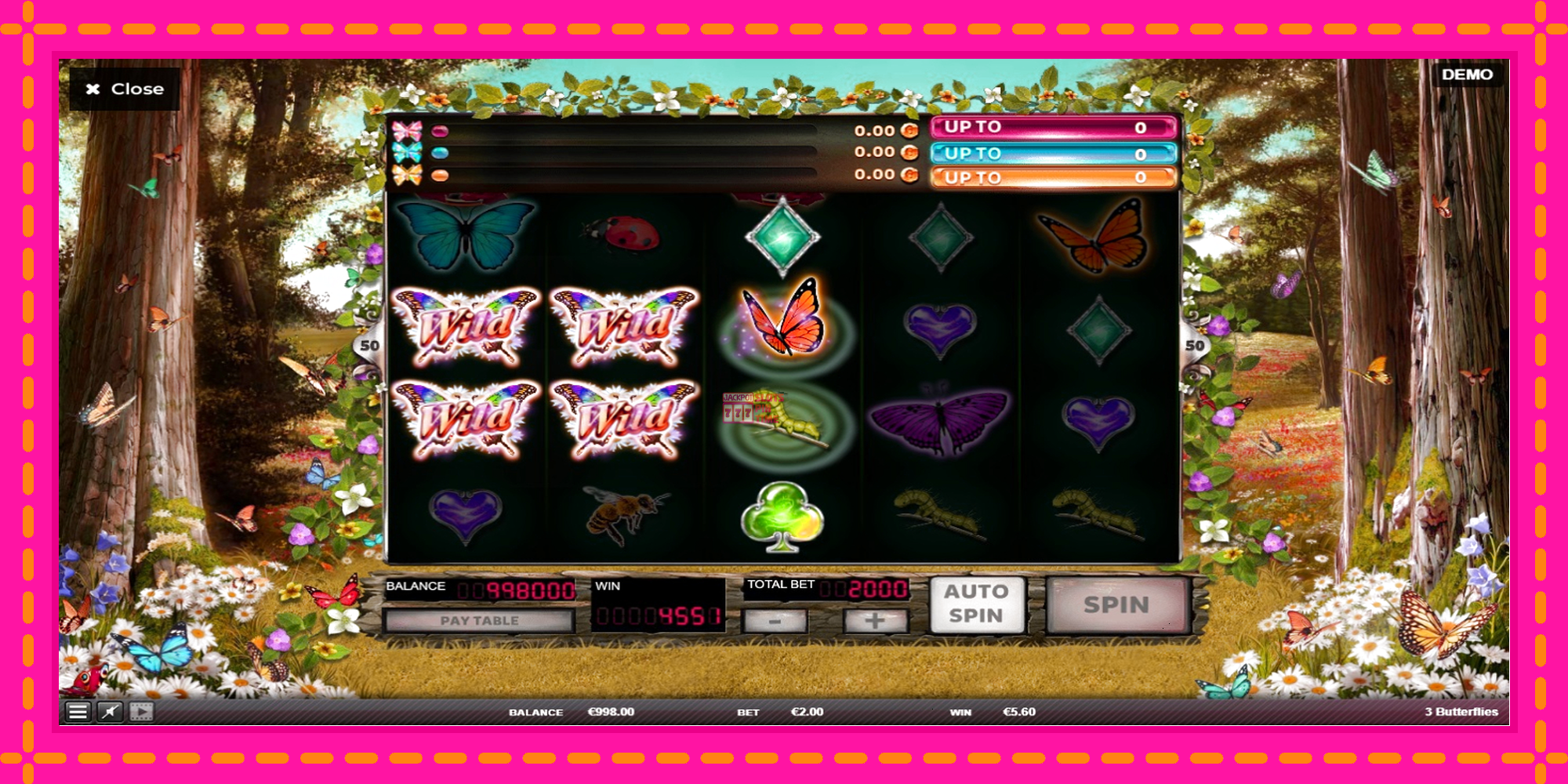 Slot machine 3 Butterflies gratuitamente, immagine 2