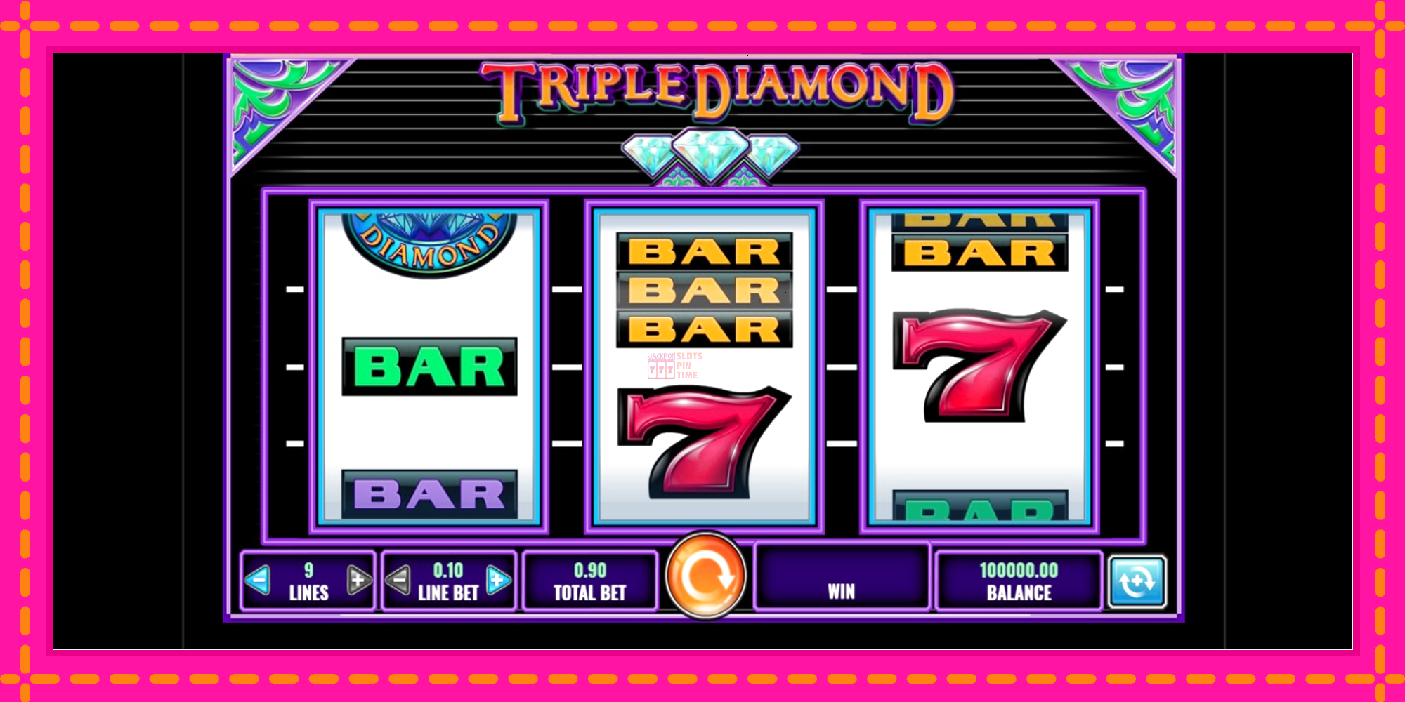 Slot machine Triple Diamond gratuitamente, immagine 1