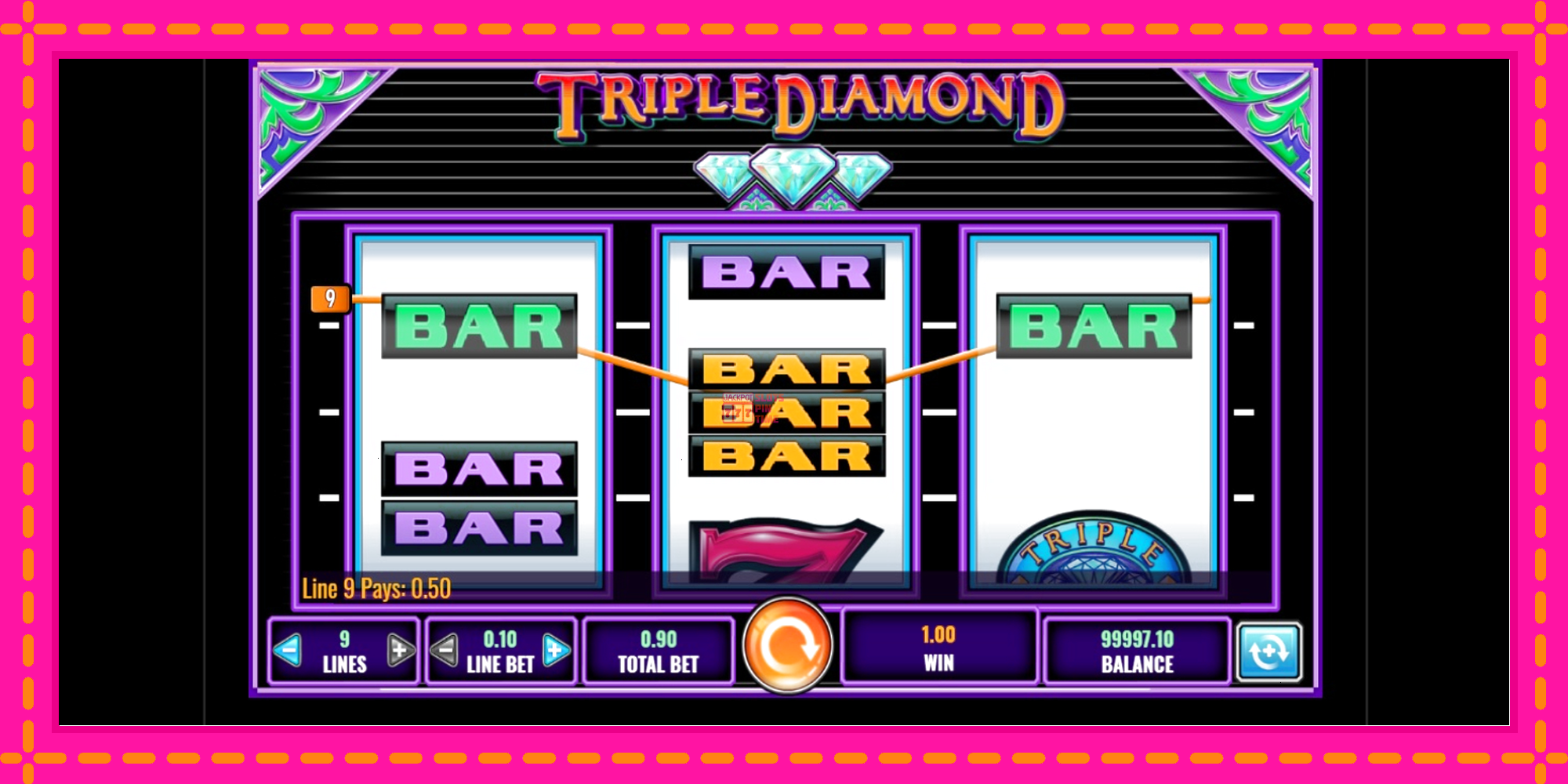 Slot machine Triple Diamond gratuitamente, immagine 2