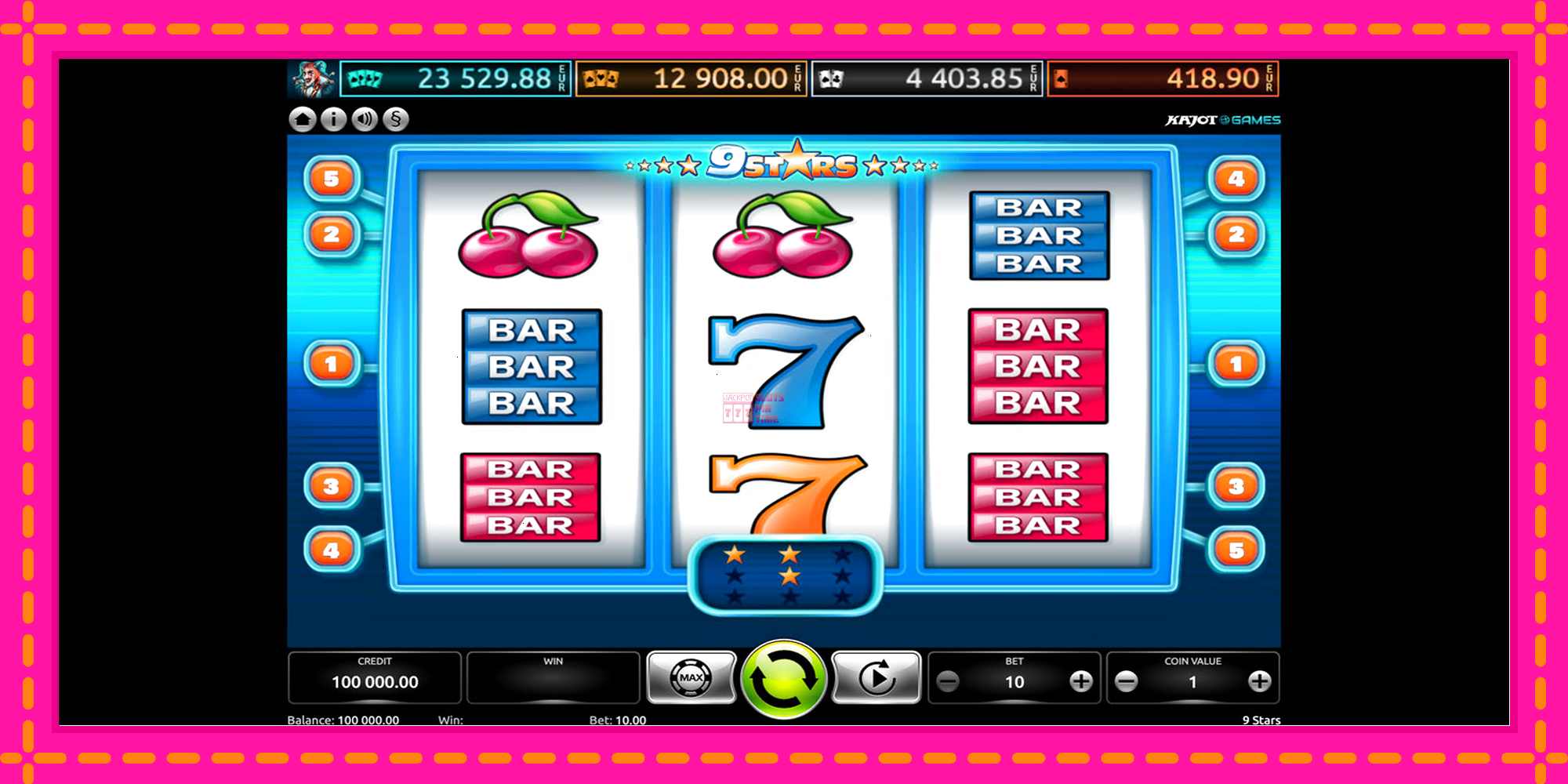 Slot machine 9 Stars gratuitamente, immagine 1