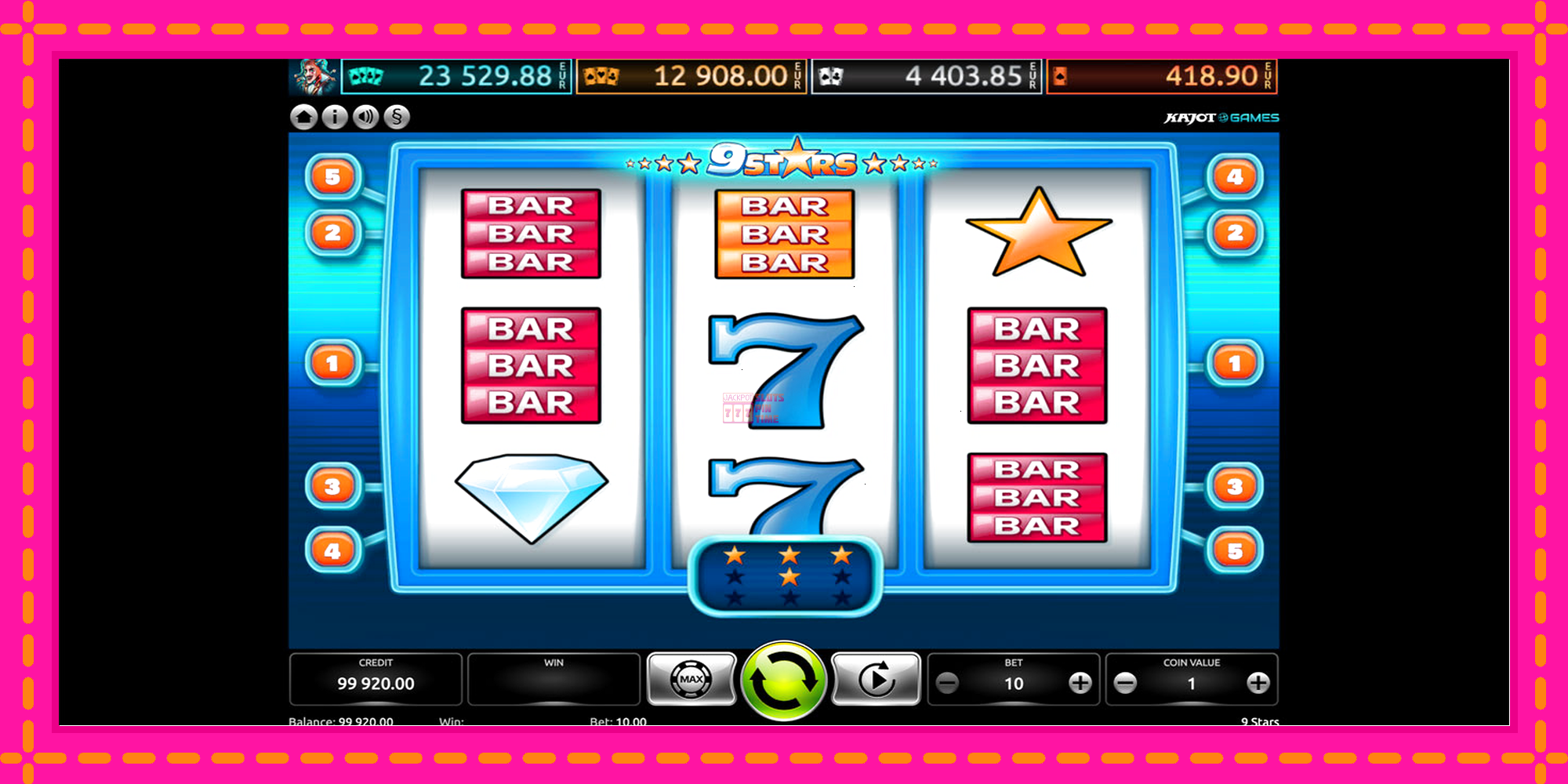 Slot machine 9 Stars gratuitamente, immagine 2