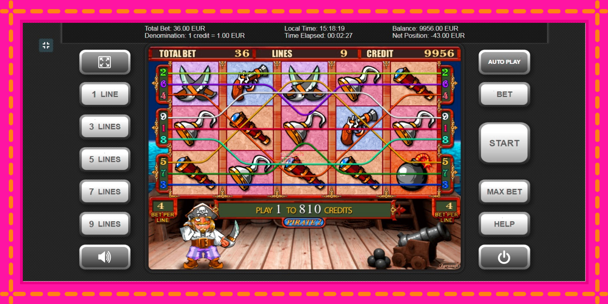 Slot machine Pirate 2 gratuitamente, immagine 3