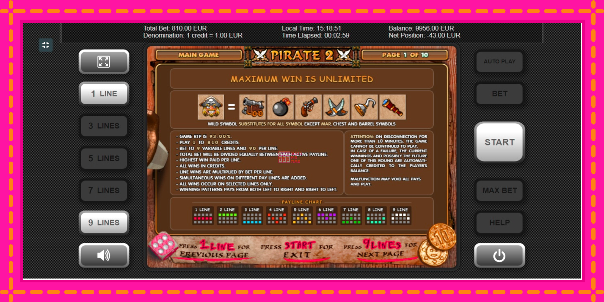 Slot machine Pirate 2 gratuitamente, immagine 4