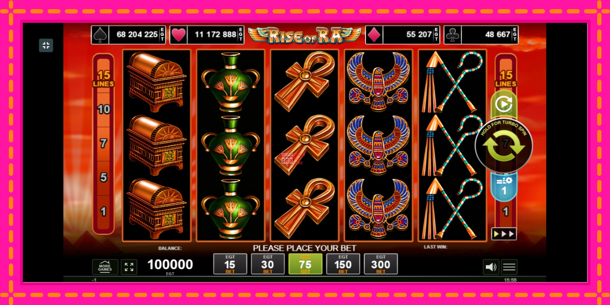 Slot machine Rise of Ra gratuitamente, immagine 1