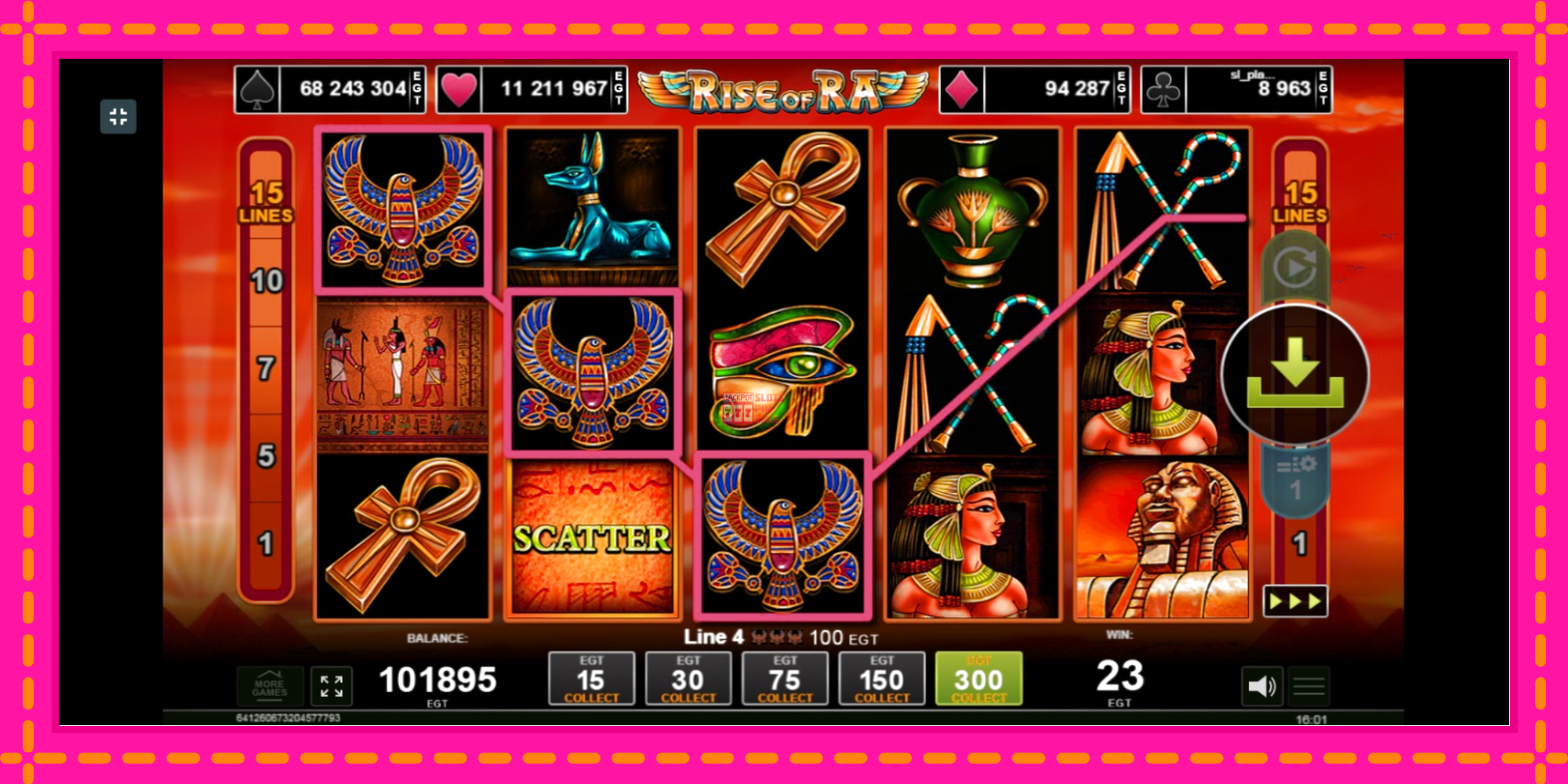 Slot machine Rise of Ra gratuitamente, immagine 3