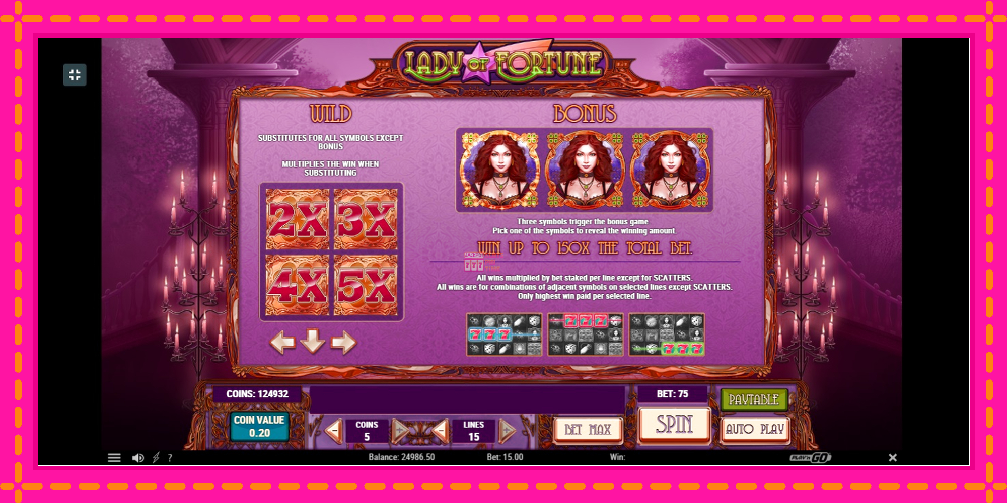 Slot machine Lady of Fortune gratuitamente, immagine 5