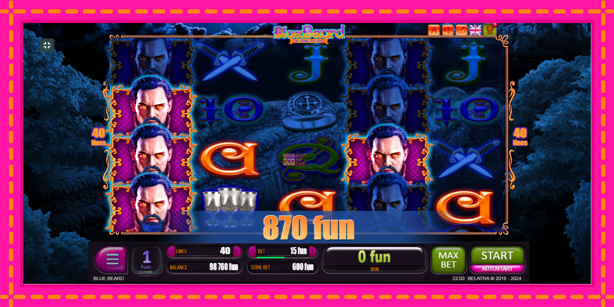 Slot machine Blue Beard gratuitamente, immagine 3