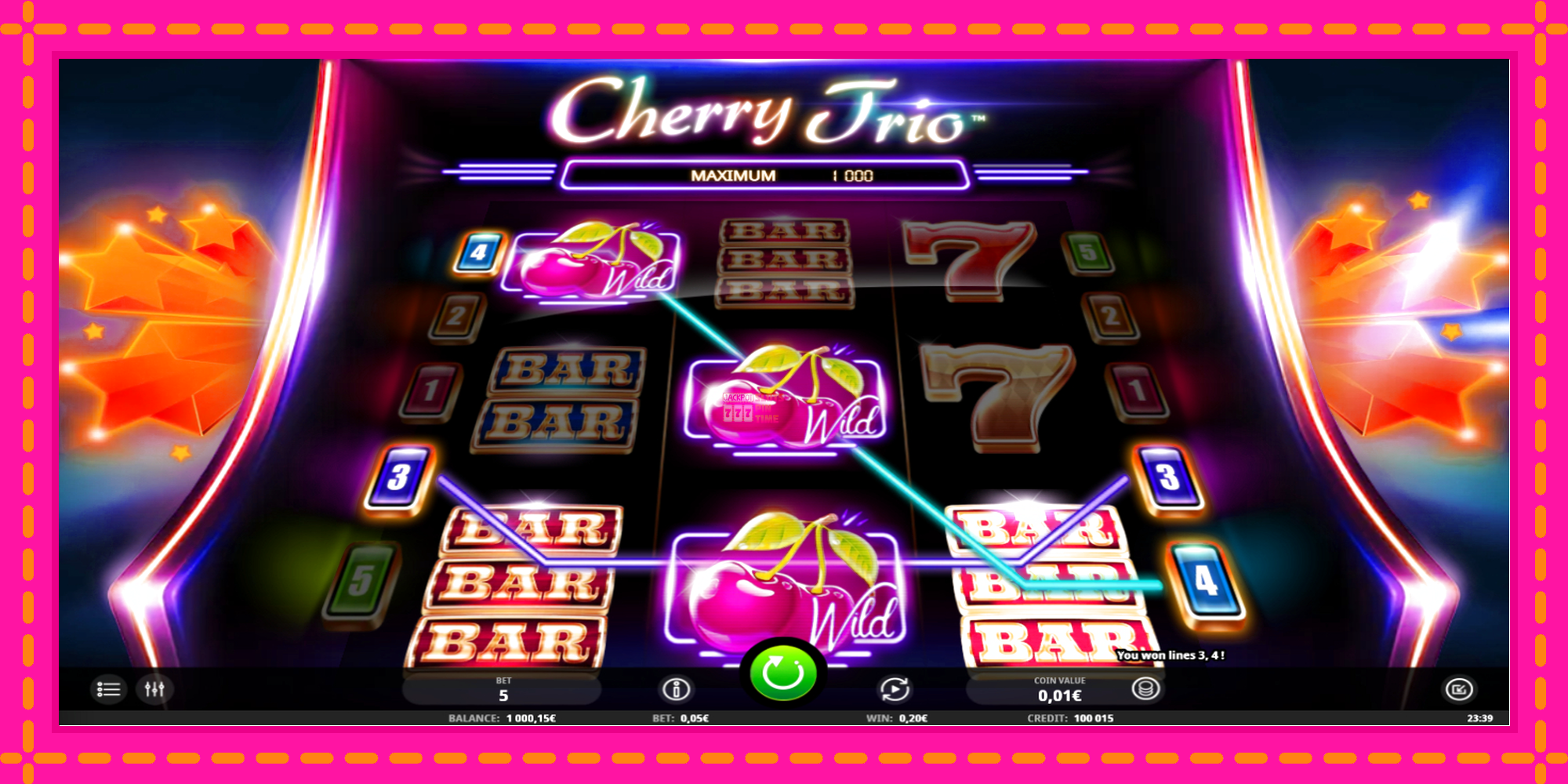 Slot machine Cherry Trio gratuitamente, immagine 3