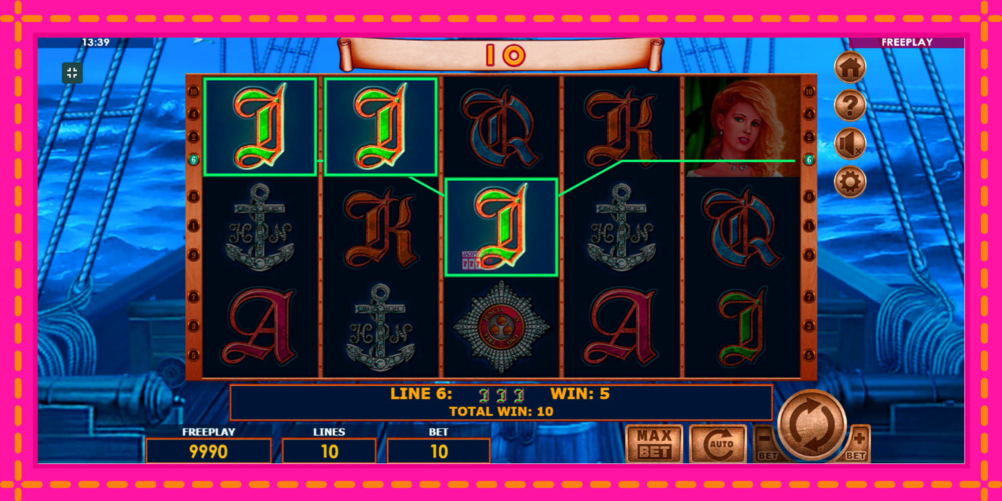 Slot machine Admiral Nelson gratuitamente, immagine 3