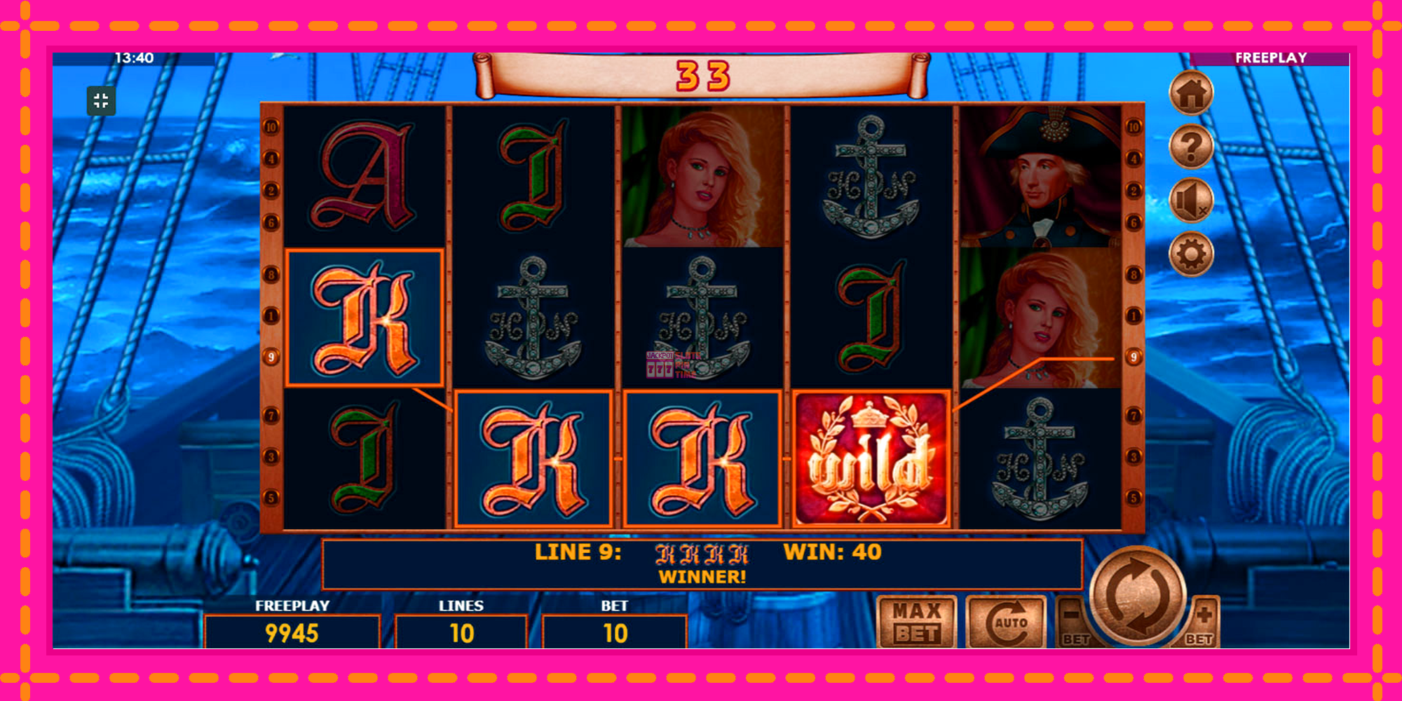 Slot machine Admiral Nelson gratuitamente, immagine 9