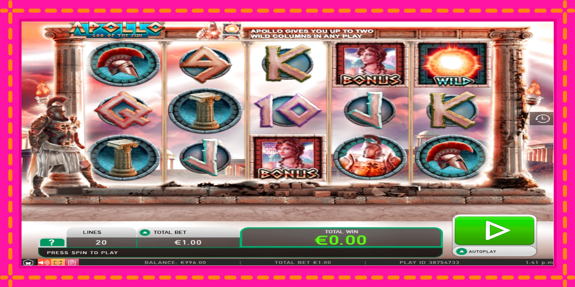 Slot machine Apollo gratuitamente, immagine 2