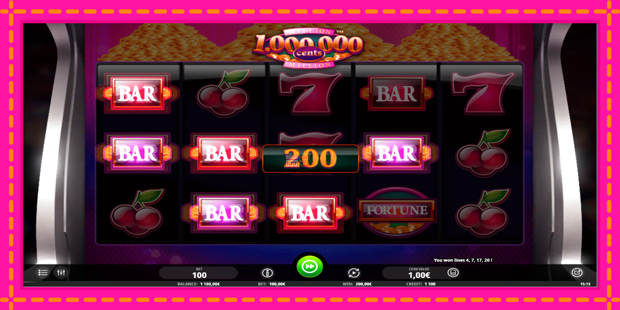 Slot machine Million Cents gratuitamente, immagine 3