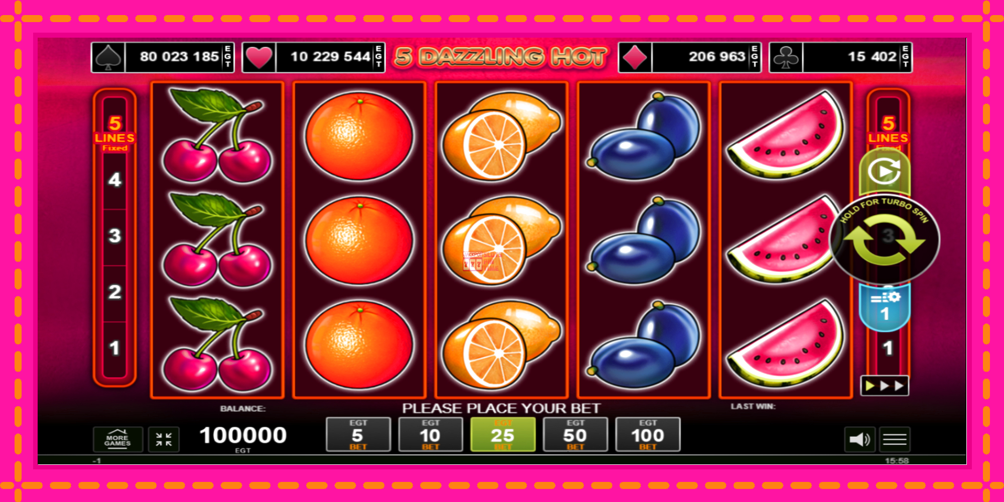 Slot machine 5 Dazzling Hot gratuitamente, immagine 1