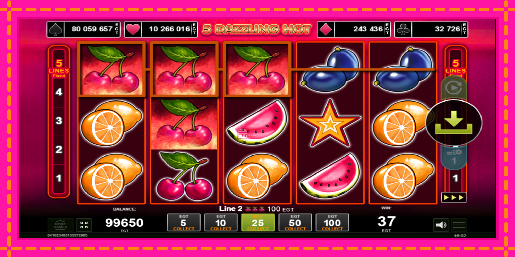 Slot machine 5 Dazzling Hot gratuitamente, immagine 2