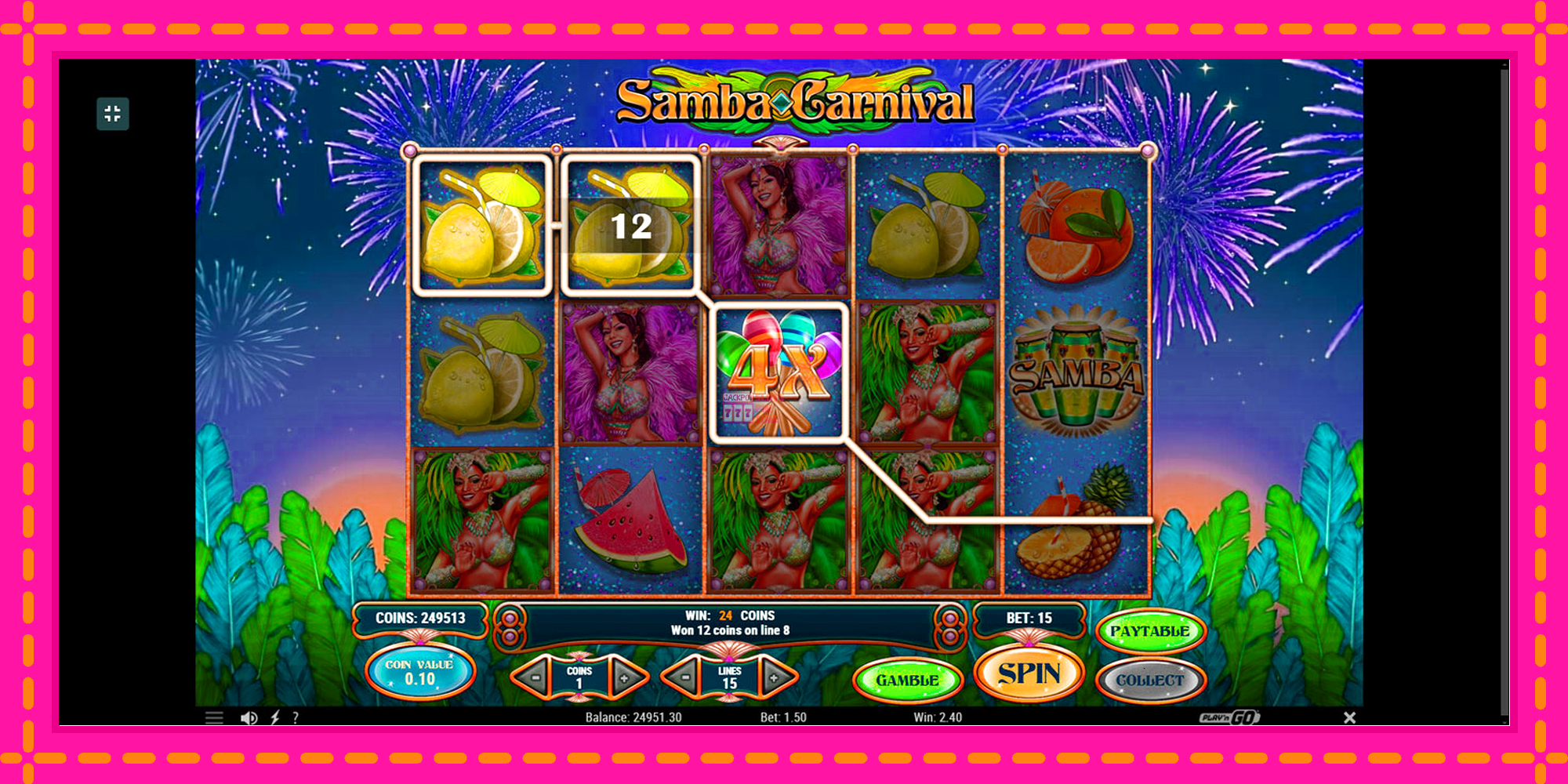 Slot machine Samba Carnival gratuitamente, immagine 10