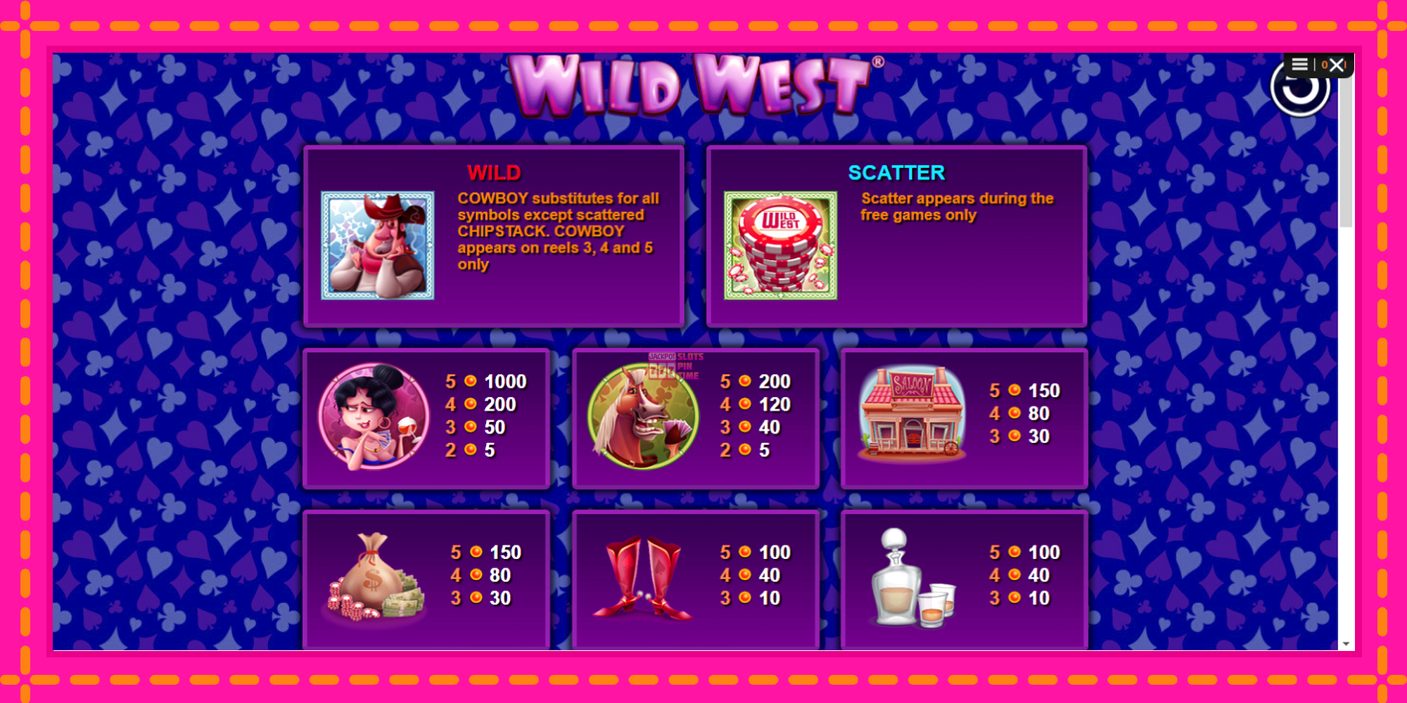 Slot machine Wild West gratuitamente, immagine 4