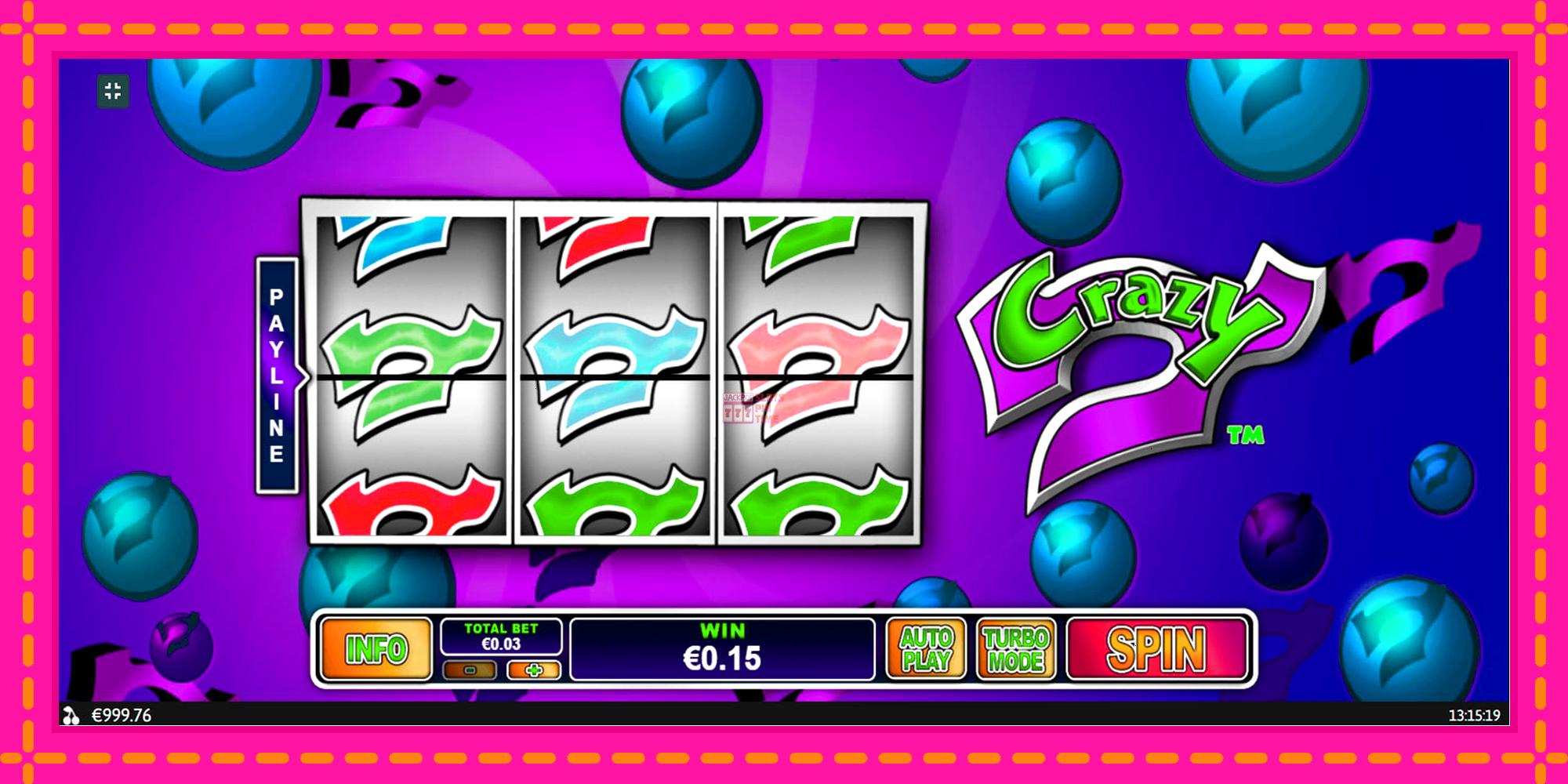 Slot machine Crazy 7 gratuitamente, immagine 5