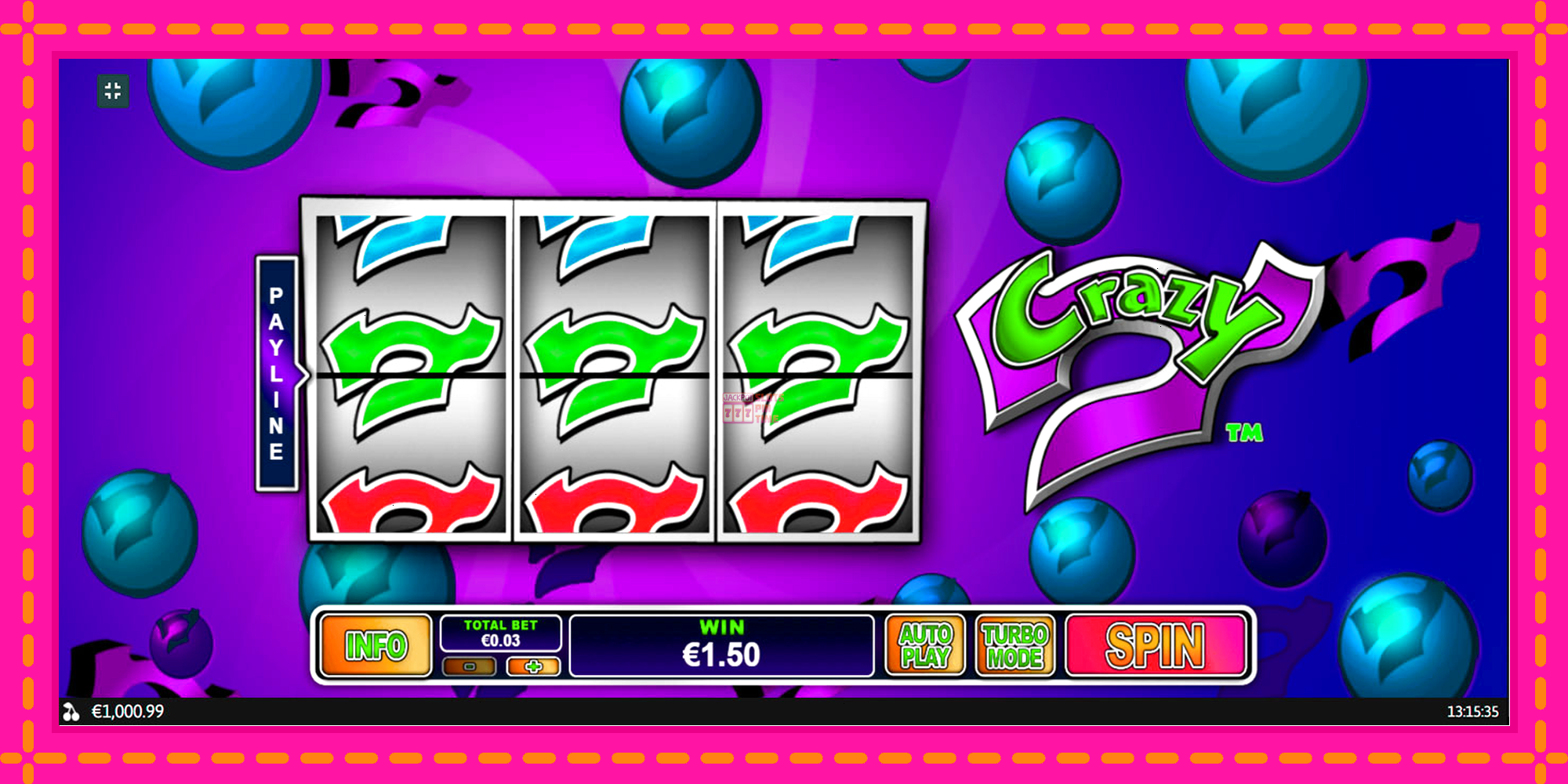 Slot machine Crazy 7 gratuitamente, immagine 6