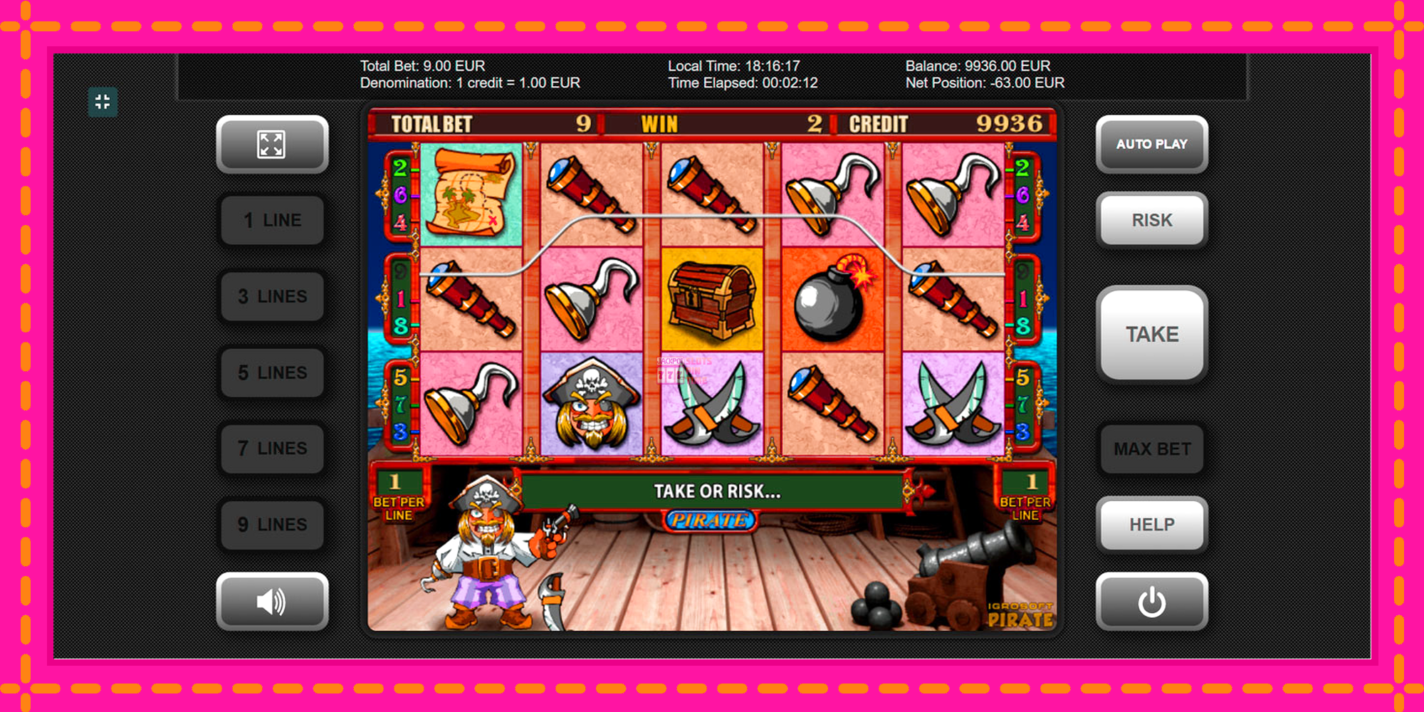 Slot machine Pirate gratuitamente, immagine 9